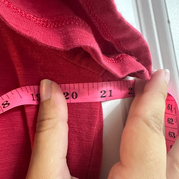 Red Slub Maternity Ruched Midi Dress XL - Picture 3 of 4